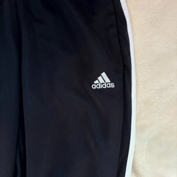 Adidas Climalite Black 3-Stripe Athletic Track Pants - Picture 2 of 6